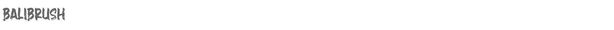 Sample characters Balibrush Font